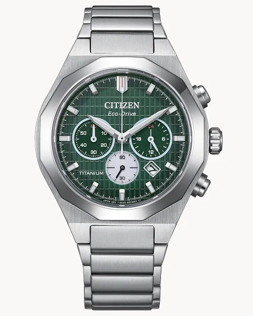 Zenshin Senkei Green Dial Super Titanium Bracelet CA4691-59X | CITIZEN Zenshin Senkei Green Dial Super Titanium Bracelet CA4691-59X | CITIZEN